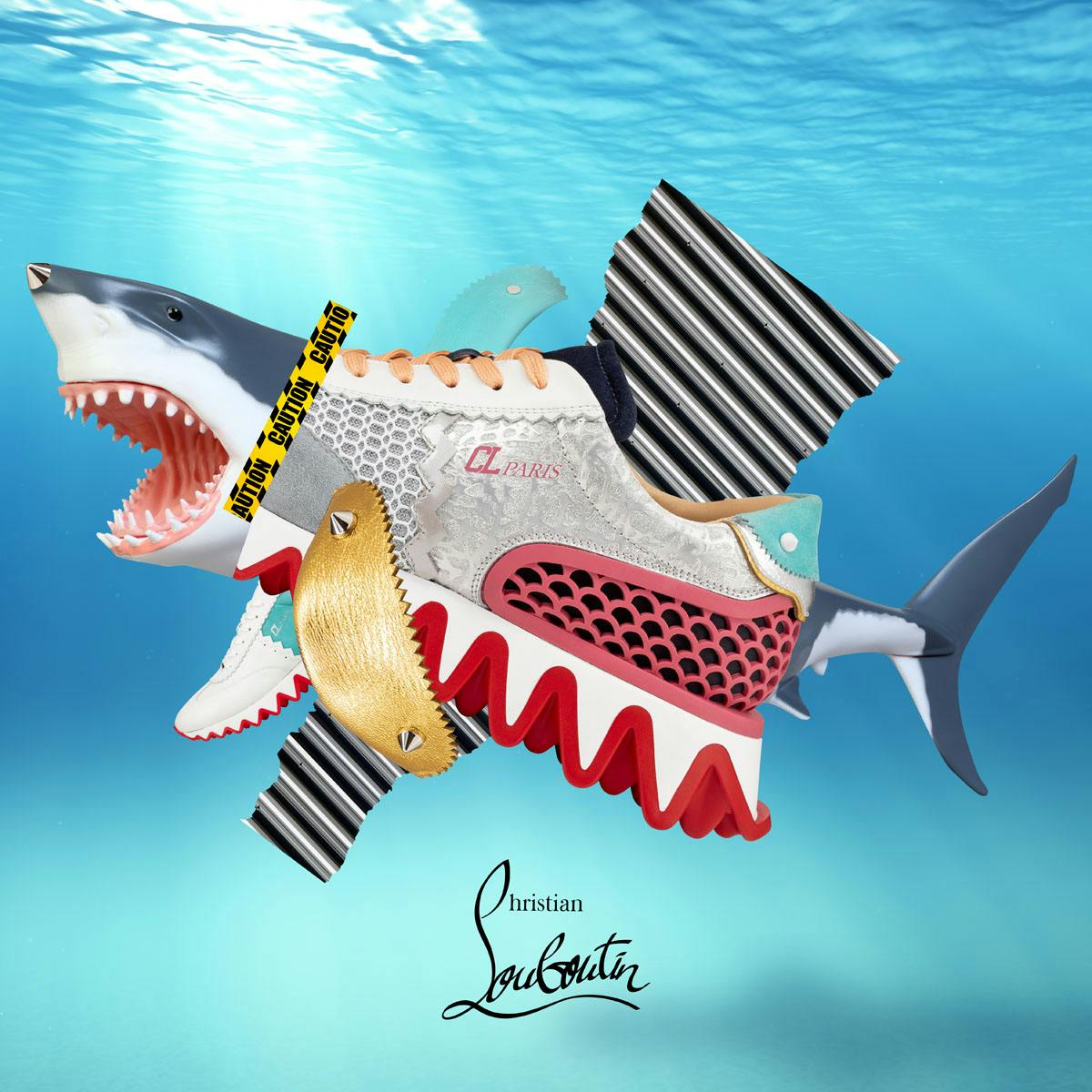 Christian louboutin shark sneakers